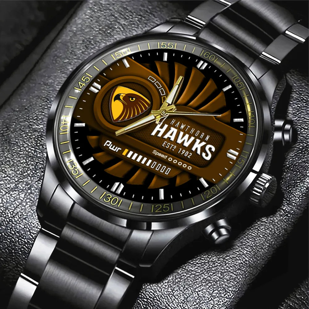 Hawthorn FC Black Stainless Steel Watch – MAITM 8346