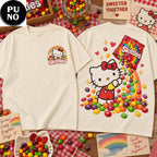 Hello Kitty x Skittles Rainbow Candy Graphic 2026 T-Shirt