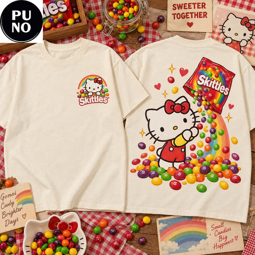 Hello Kitty x Skittles Rainbow Candy Graphic 2026 T-Shirt
