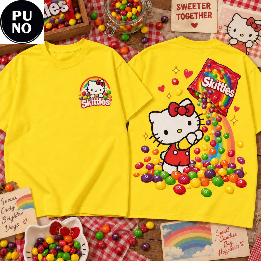 Hello Kitty x Skittles Rainbow Candy Graphic 2026 T-Shirt