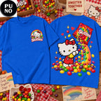 Hello Kitty x Skittles Rainbow Candy Graphic 2026 T-Shirt