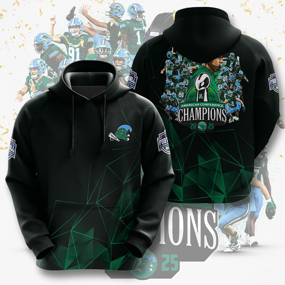 Tulane Green Wave Football 3D Apparel – GNE4736