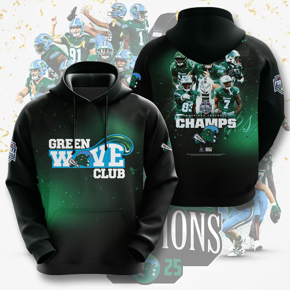 Tulane Green Wave Football 3D Apparel – GNE4737
