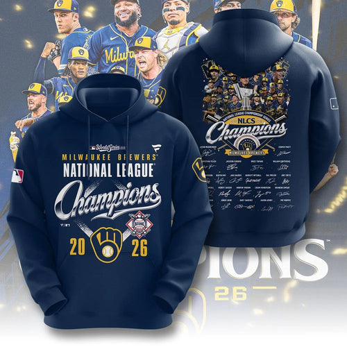 Milwaukee Brewers 2026 National League Champions 3D Apparel – TMTHU10120
