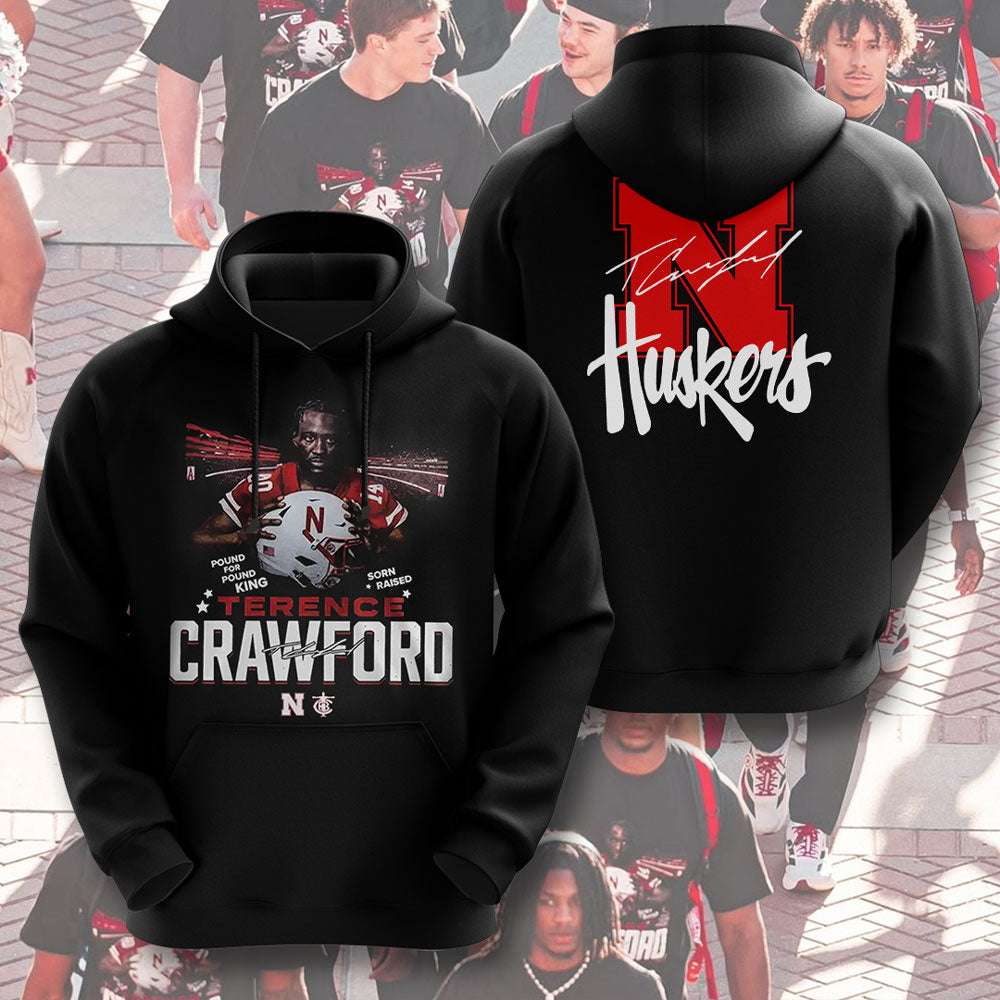 Nebraska Cornhuskers Football x Terence Crawford 3D Apparel – TMTHU1037