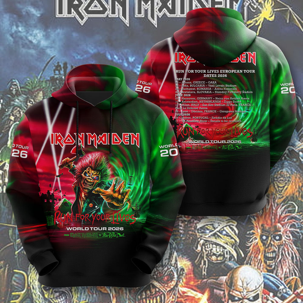 Iron Maiden Run For Your Lives 2026 3D Apparel – TMTHU1094