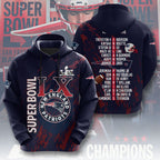 New England Patriots 2025 AFC Champions 3D Apparel – TMTHU3454