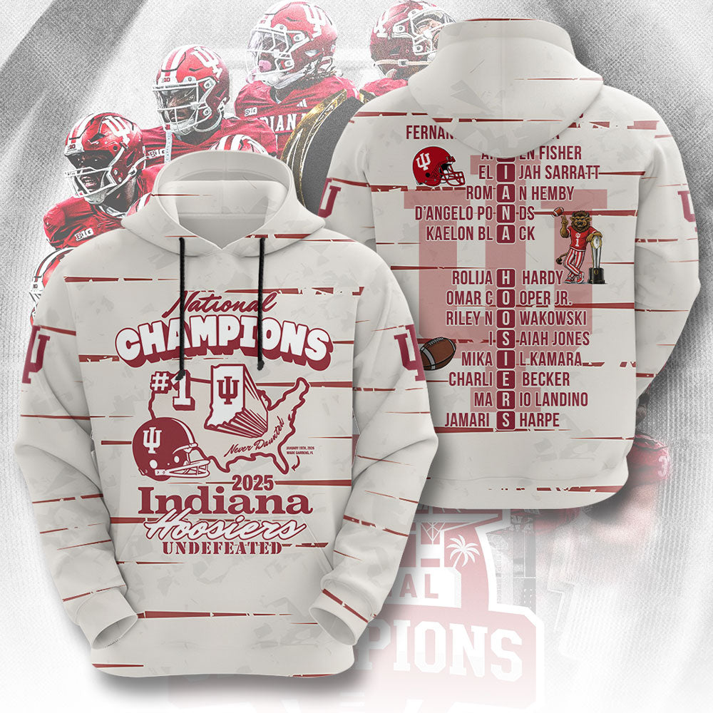 Indiana Hoosiers Football 3D Apparel – TMTHU3540