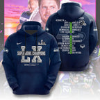 Seattle Seahawks 2x Super Bowl Champions 3D Apparel – TMTHU3983
