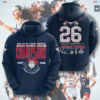 UConn Huskies Women's Basketball 2026 Big East Champions 3D Apparel – TMTHU4333
