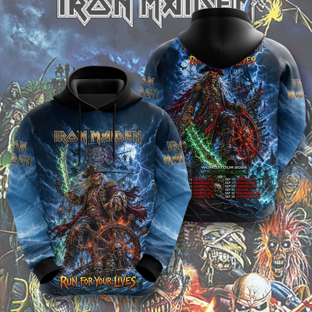 Iron Maiden 2026 World Tour 3D Apparel – TMTHU6474