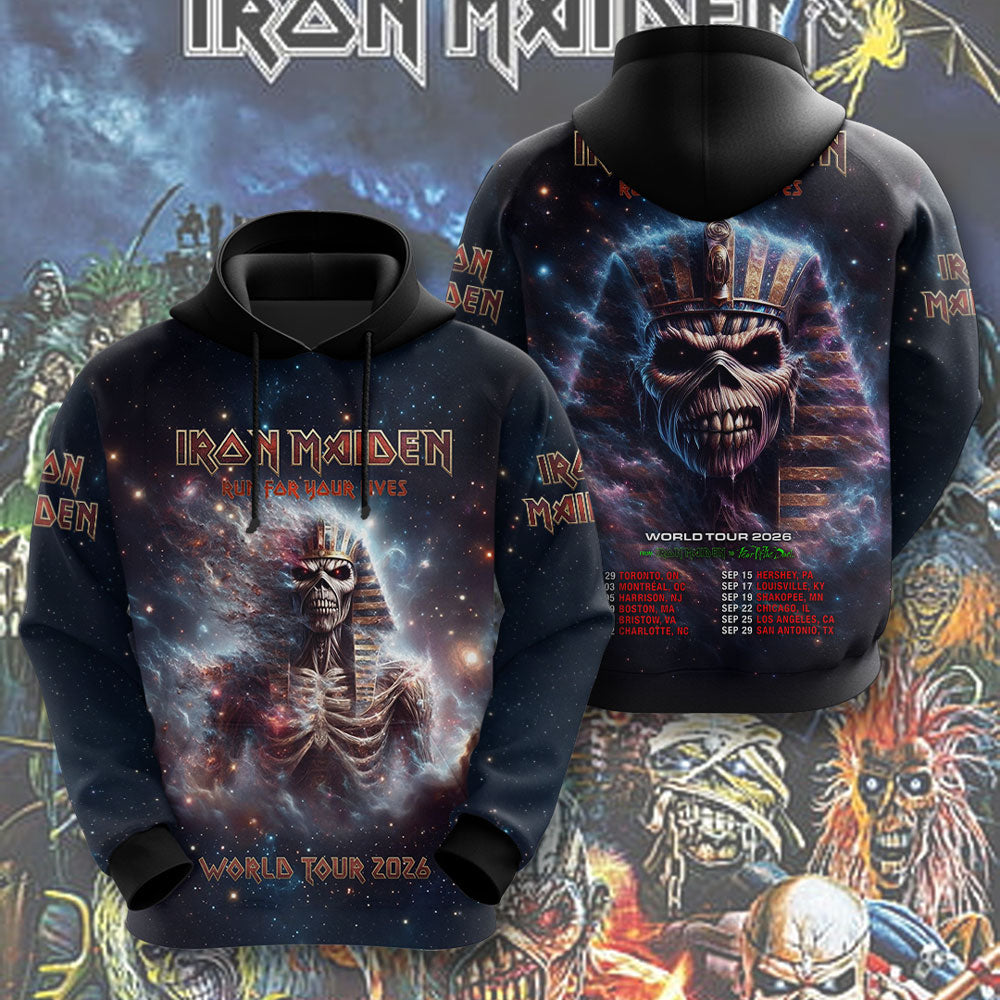 Iron Maiden 2026 World Tour 3D Apparel – TMTHU6484