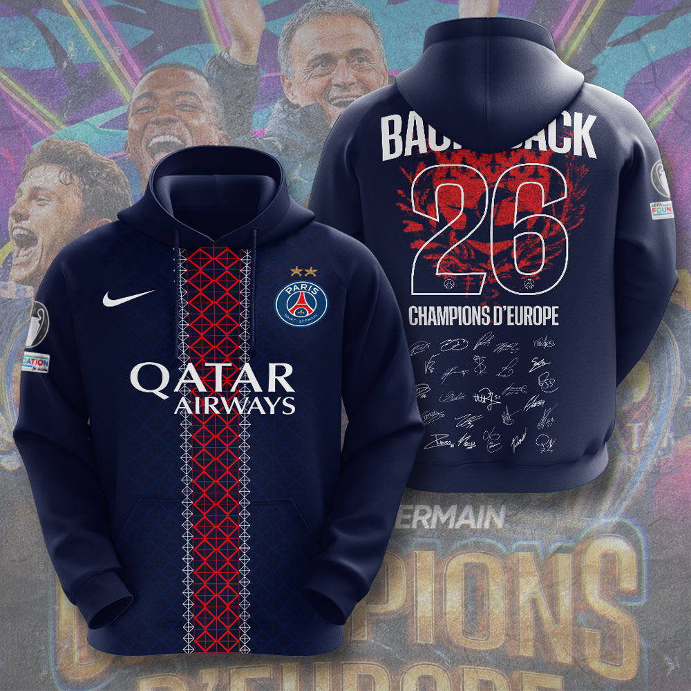 Paris Saint-Germain 25/26 Champions League Champions 3D Apparel – TMTHU6559