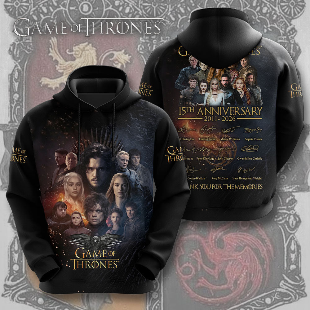 Game of Thrones 15th Anniversary 3D Apparel – TMTHU6632