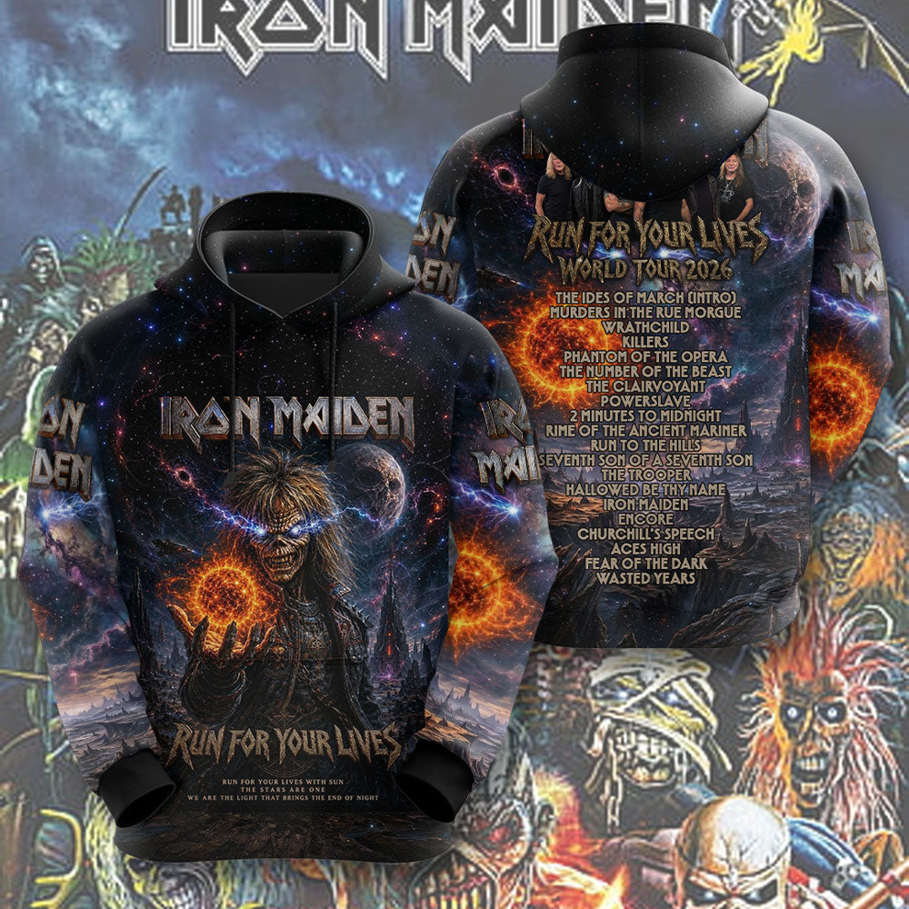 Iron Maiden 2026 World Tour 3D Apparel – TMTHU6646