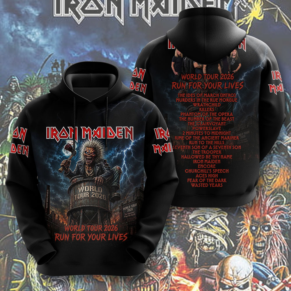 Iron Maiden 2026 World Tour 3D Apparel – TMTHU6647