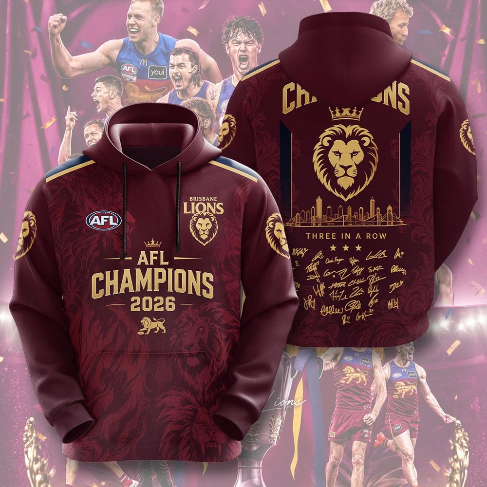 Brisbane Lions 2026 AFL Premiers 3D Apparel – TMTHU9680
