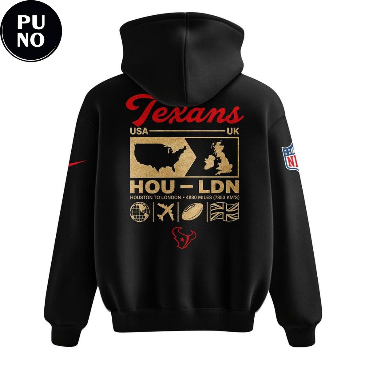 Houston Texans 2026 NFL London Game Hoodie T-Shirt