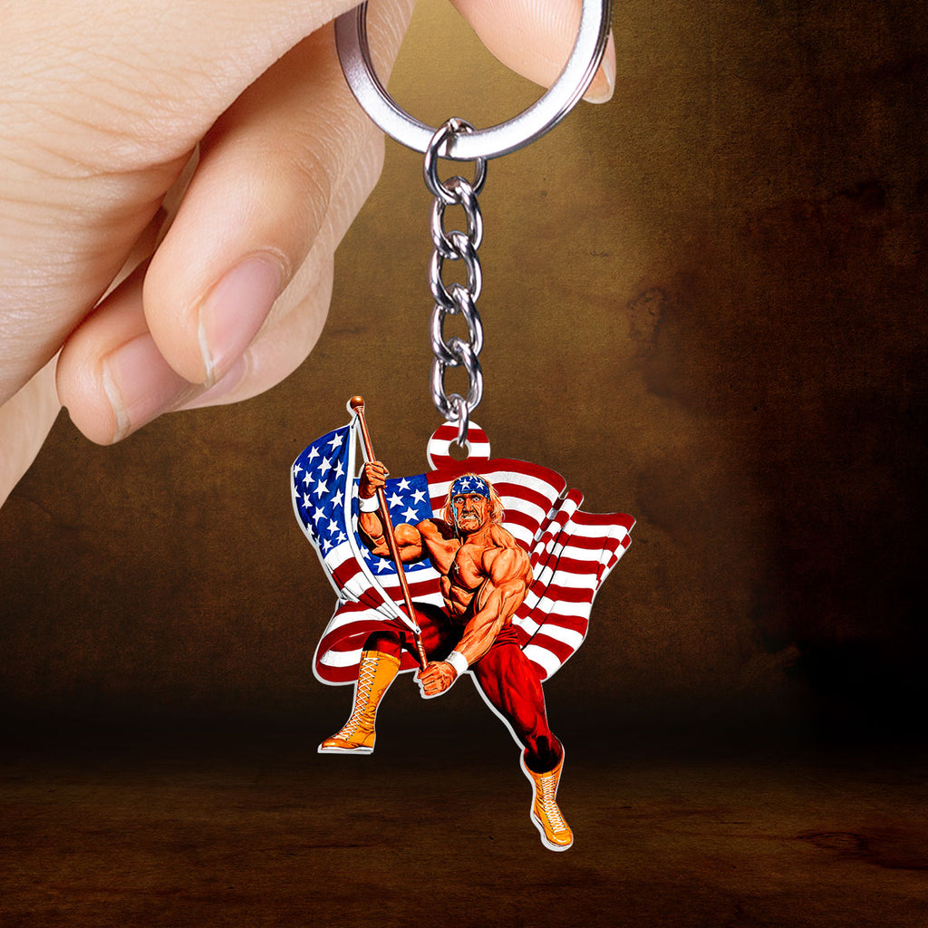 Hulk Hogan Custom Shape 2-sided Keychain – HOATT 12165