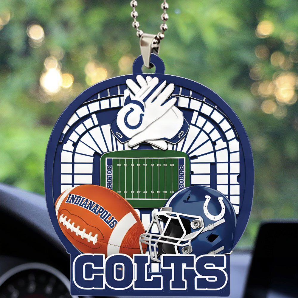 Indianapolis Colts Custom shape 2-sided Acrylic Car Ornament – TMTHU744