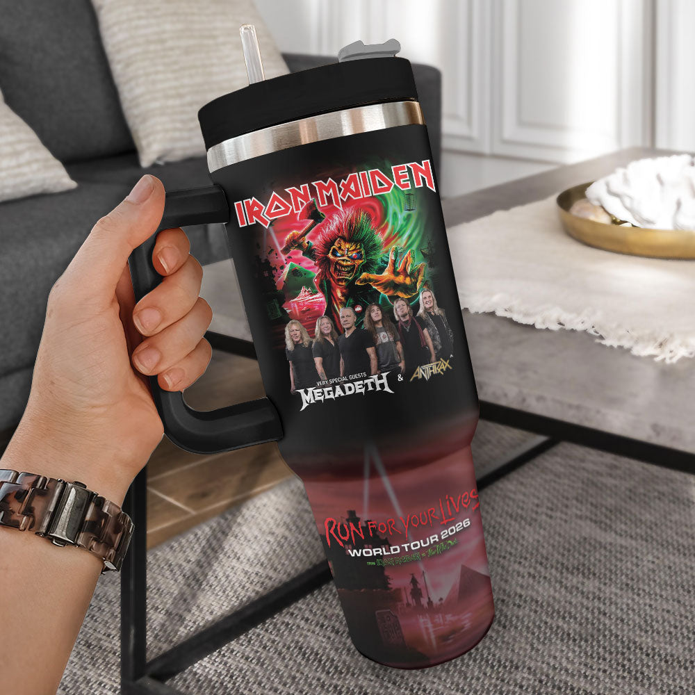 Iron Maiden Run For Your Lives 2026 40oz Tumbler – TMTHU2565