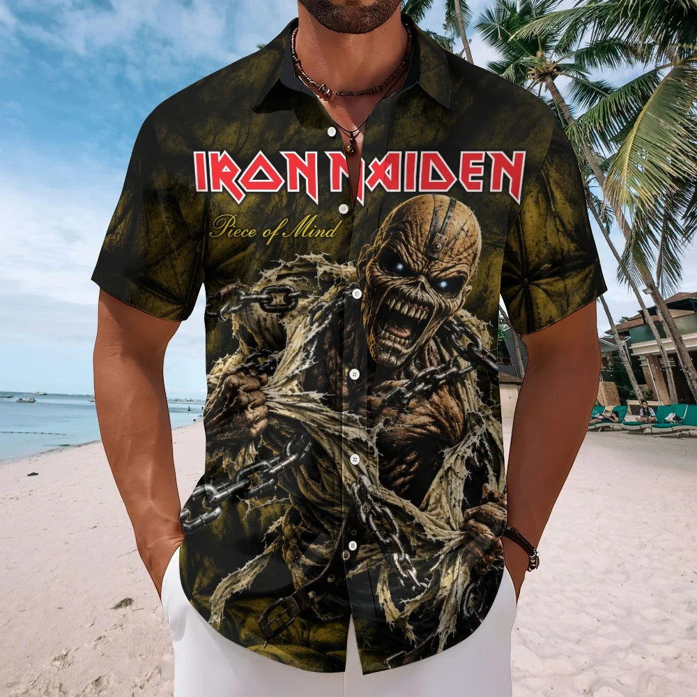 Iron Maiden Short Sleeve Button-Down Shirt – TMTHU10270