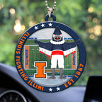 Illinois Fighting Illini Football Custom shape 2-sided Acrylic Car Ornament – HOATT13106F
