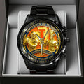 Illinois Fighting Illini Football Black Stainless Steel Watch – TANTN18000