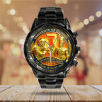 Illinois Fighting Illini Football Black Stainless Steel Watch – TANTN18000