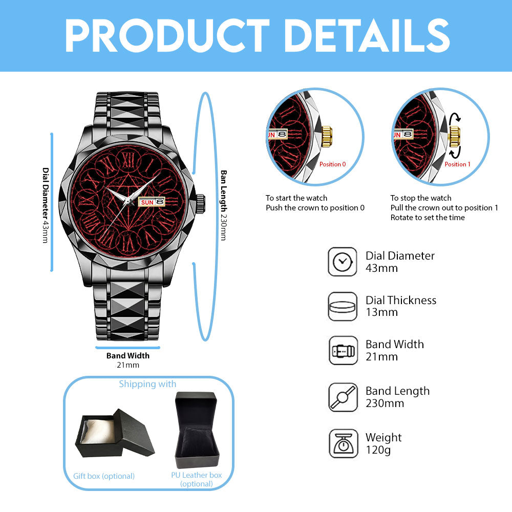 In Flames Alloy Luxury Quartz Watch – TANTN24354