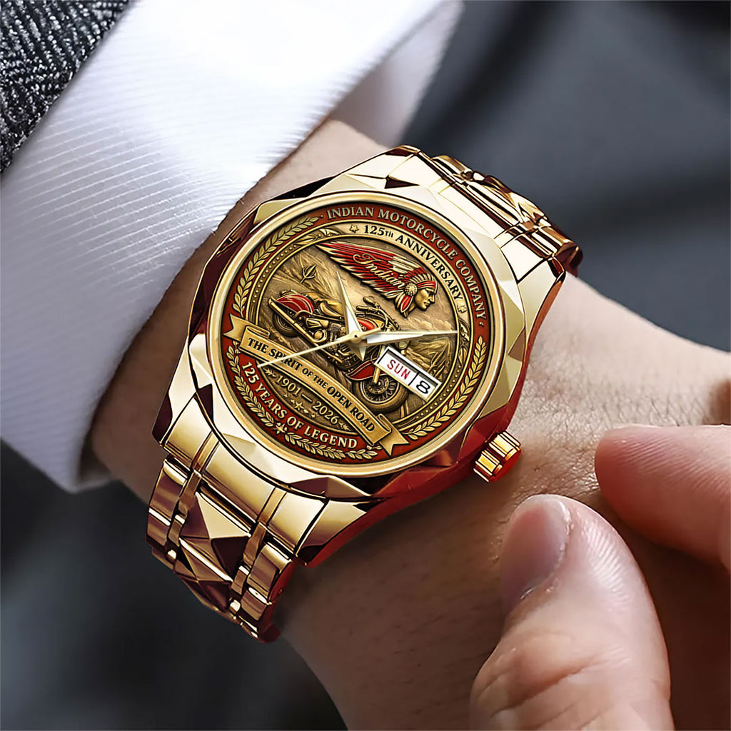 Indian Motorcycle 125th Anniversary Alloy Luxury Quartz Watch – TANTN21659