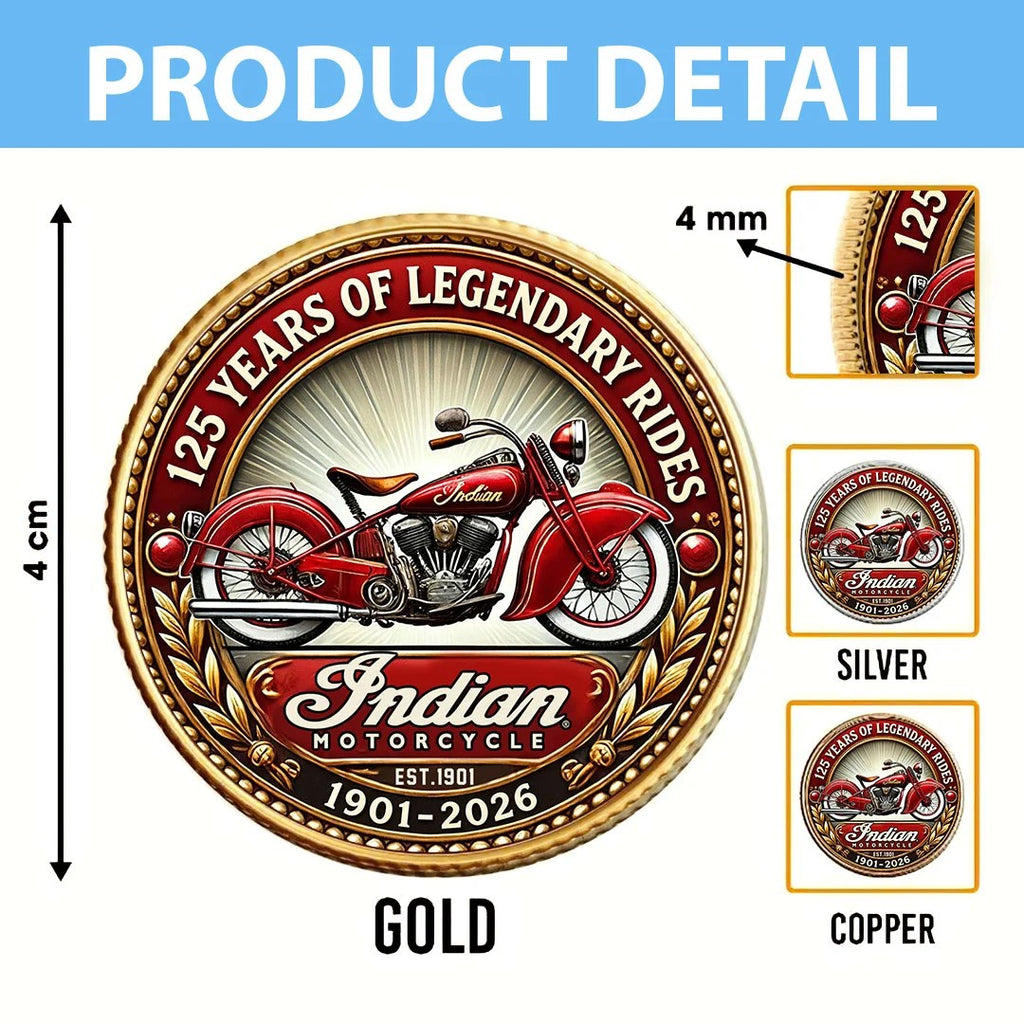 Indian Motorcycle 125th Anniversary 2026 Commemorative Coin – MAITM15421
