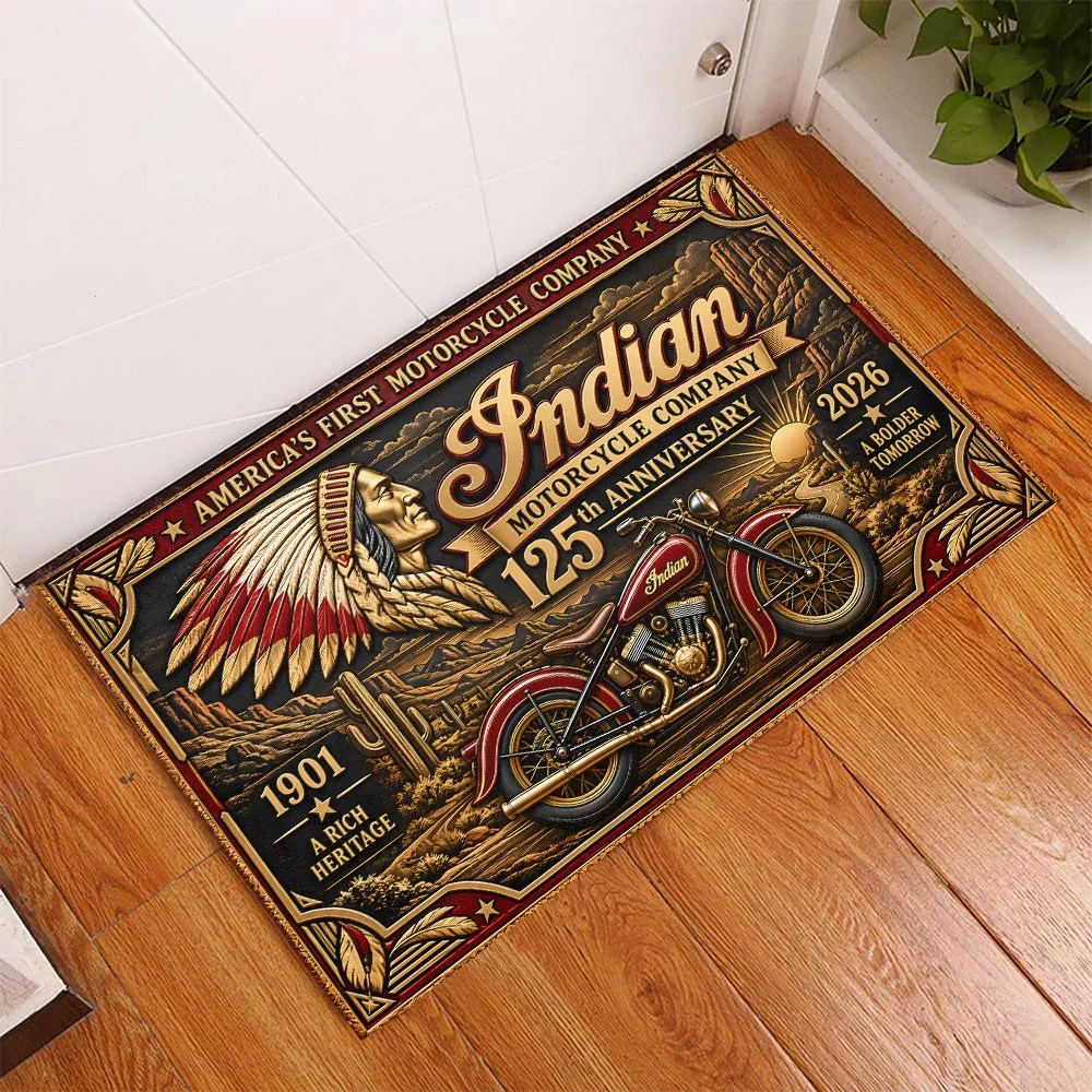 Indian Motorcycle 125th Anniversary 2026 Doormat – TANTN26248
