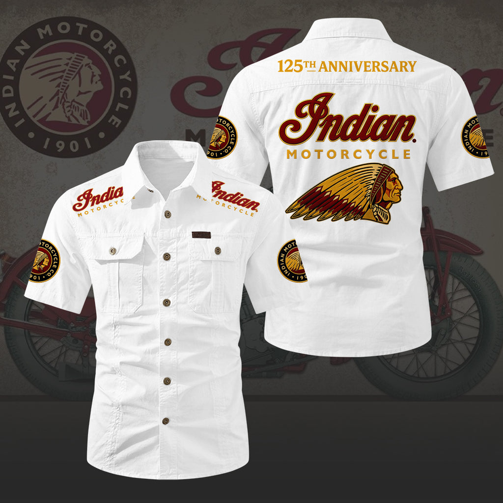 Indian Motorcycle 125th Anniversary 2D Short Sleeve Mechanic Shirt – HOATT20240