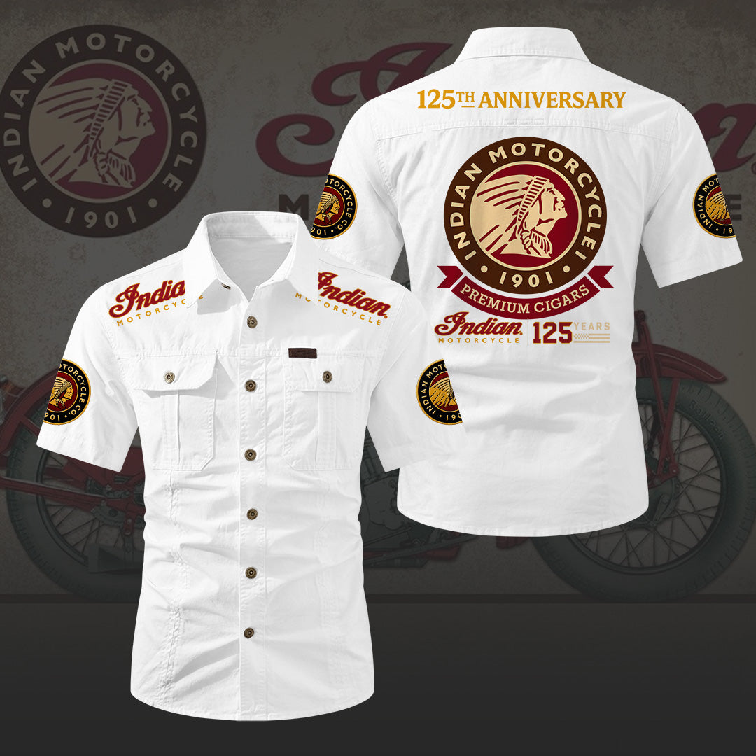 Indian Motorcycle 125th Anniversary 2D Short Sleeve Mechanic Shirt – HOATT20241