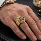Indian Motorcycle 125th Anniversary 3D Engraved Ring – TMTHU10067