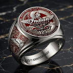 Indian Motorcycle 125th Anniversary 3D Engraved Ring – HOATT20422