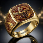 Indian Motorcycle 125th Anniversary 3D Engraved Ring – HOATT20422