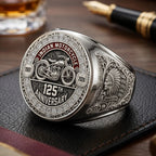 Indian Motorcycle 125th Anniversary 3D Engraved Ring – TMTHU9196