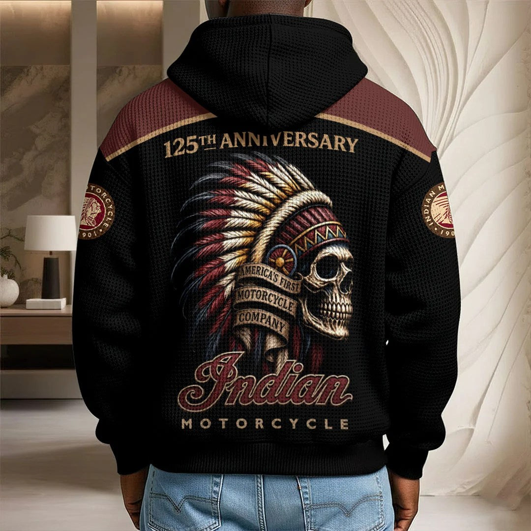 Indian Motorcycle 125th Anniversary 3D Unisex Waffle Hoodie – HOATT20704