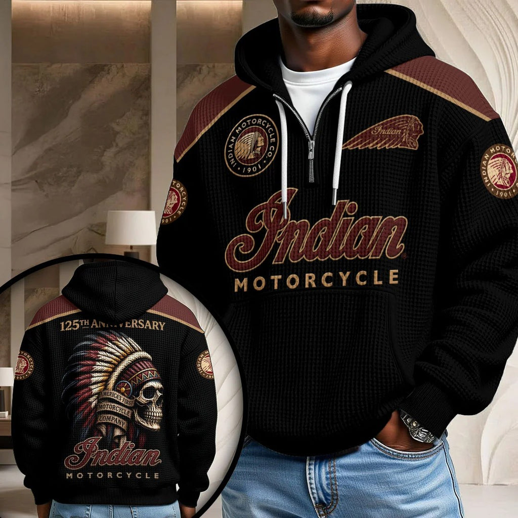 Indian Motorcycle 125th Anniversary 3D Unisex Waffle Hoodie – HOATT20704