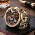 Indian Motorcycle 125th Anniversary 3D Engraved Ring – TMTHU8857