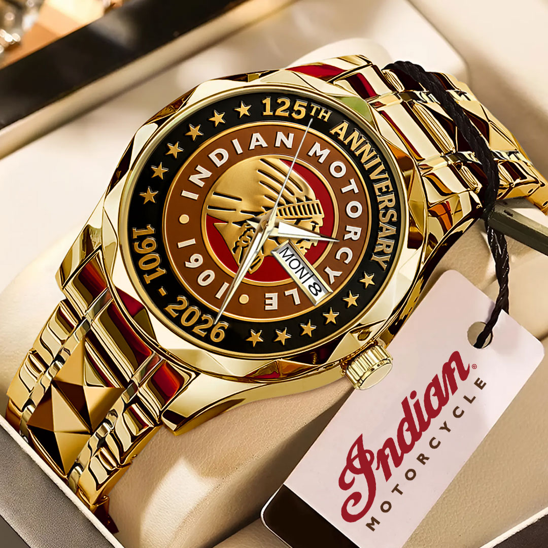 Indian Motorcycle 125th Anniversary Alloy Luxury Quartz Watch – TMTHU8095
