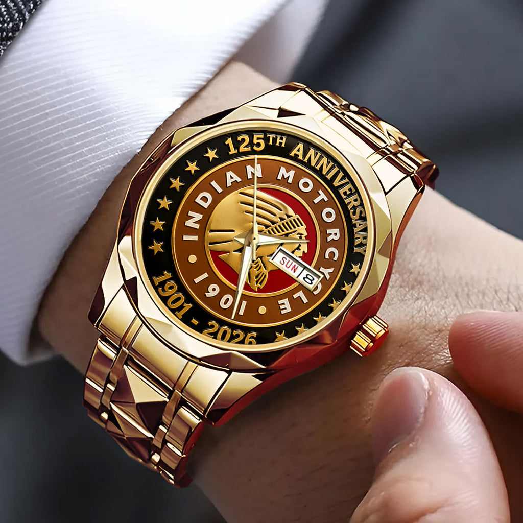 Indian Motorcycle 125th Anniversary Alloy Luxury Quartz Watch – TMTHU8095