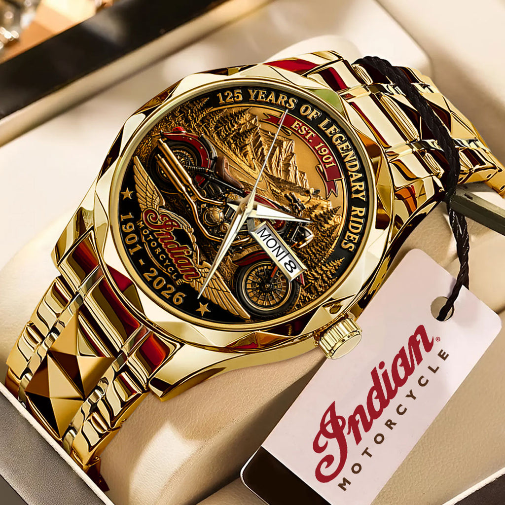 Indian Motorcycle 125th Anniversary Alloy Luxury Quartz Watch – TMTHU8097