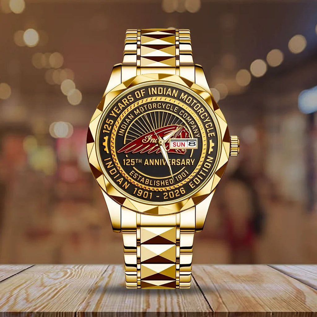Indian Motorcycle 125th Anniversary Alloy Luxury Quartz Watch – TMTHU8646