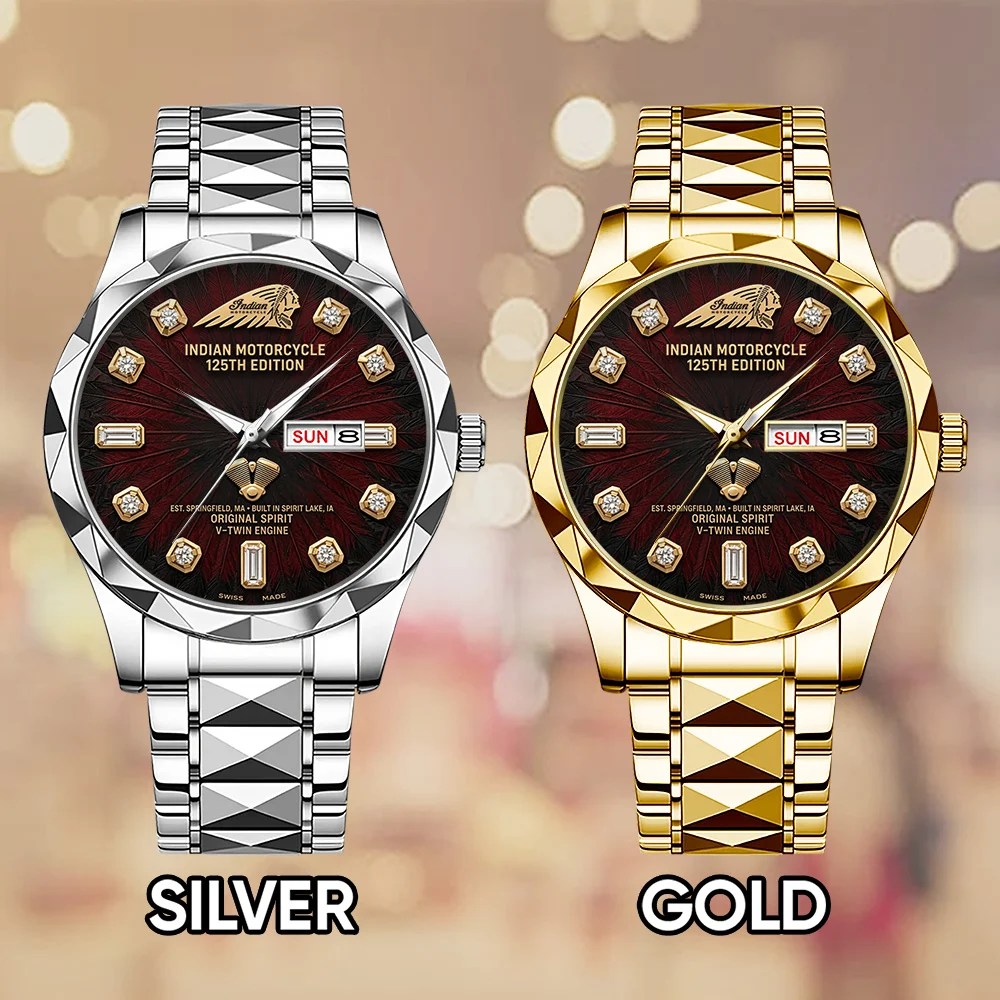 Indian Motorcycle 125th Anniversary Alloy Luxury Quartz Watch – TMTHU8667
