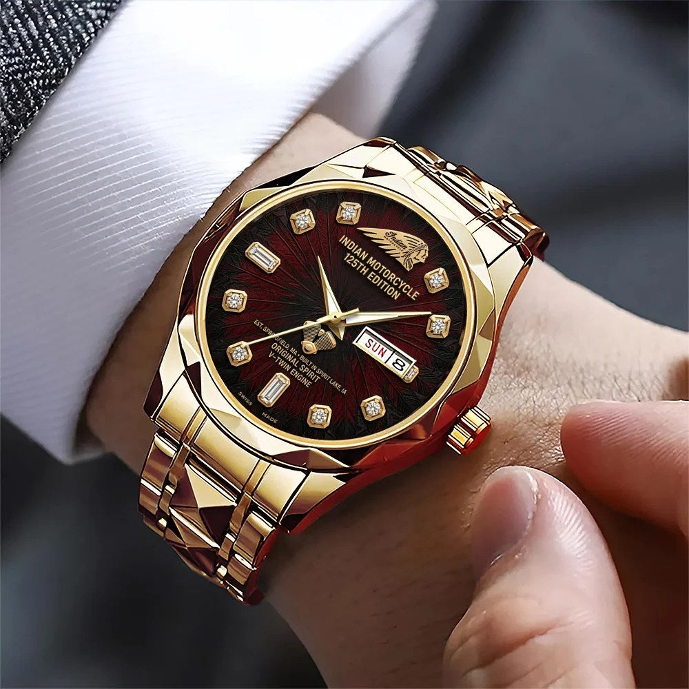 Indian Motorcycle 125th Anniversary Alloy Luxury Quartz Watch – TMTHU8667