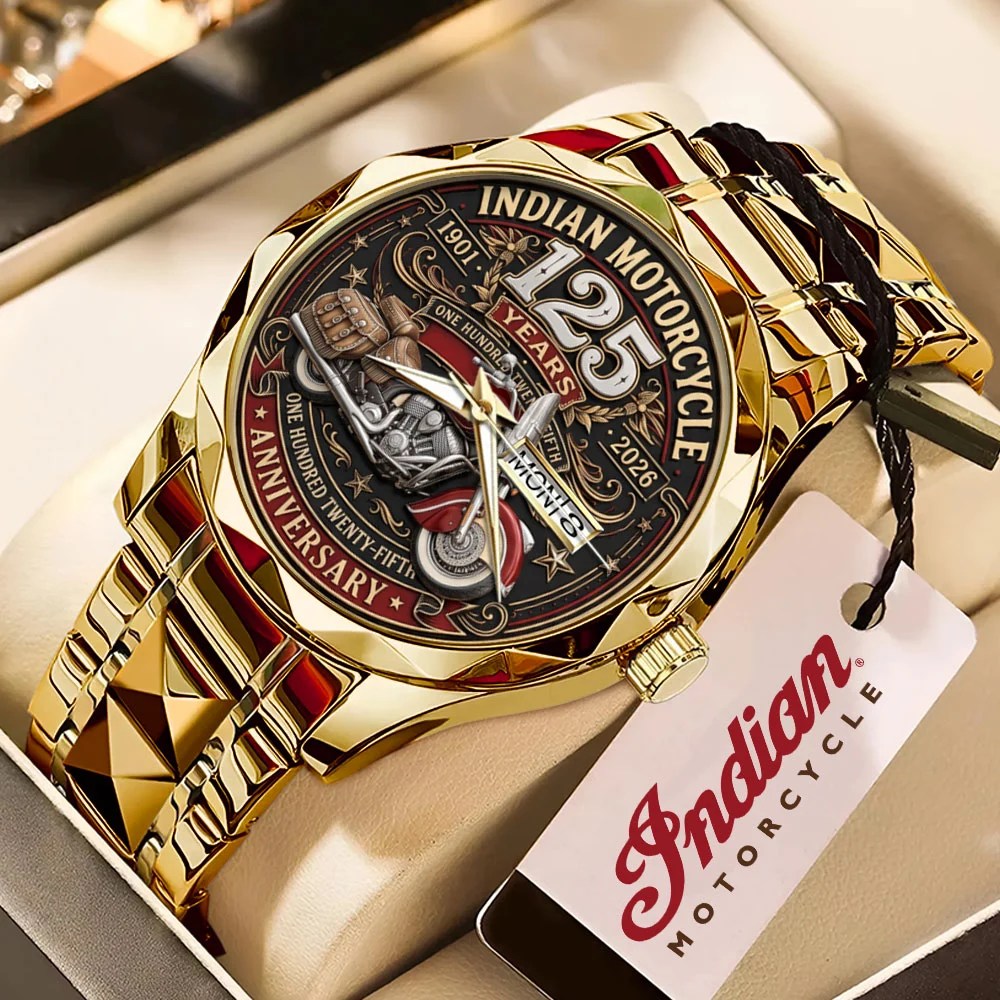 Indian Motorcycle 125th Anniversary Alloy Luxury Quartz Watch – TMTHU8998