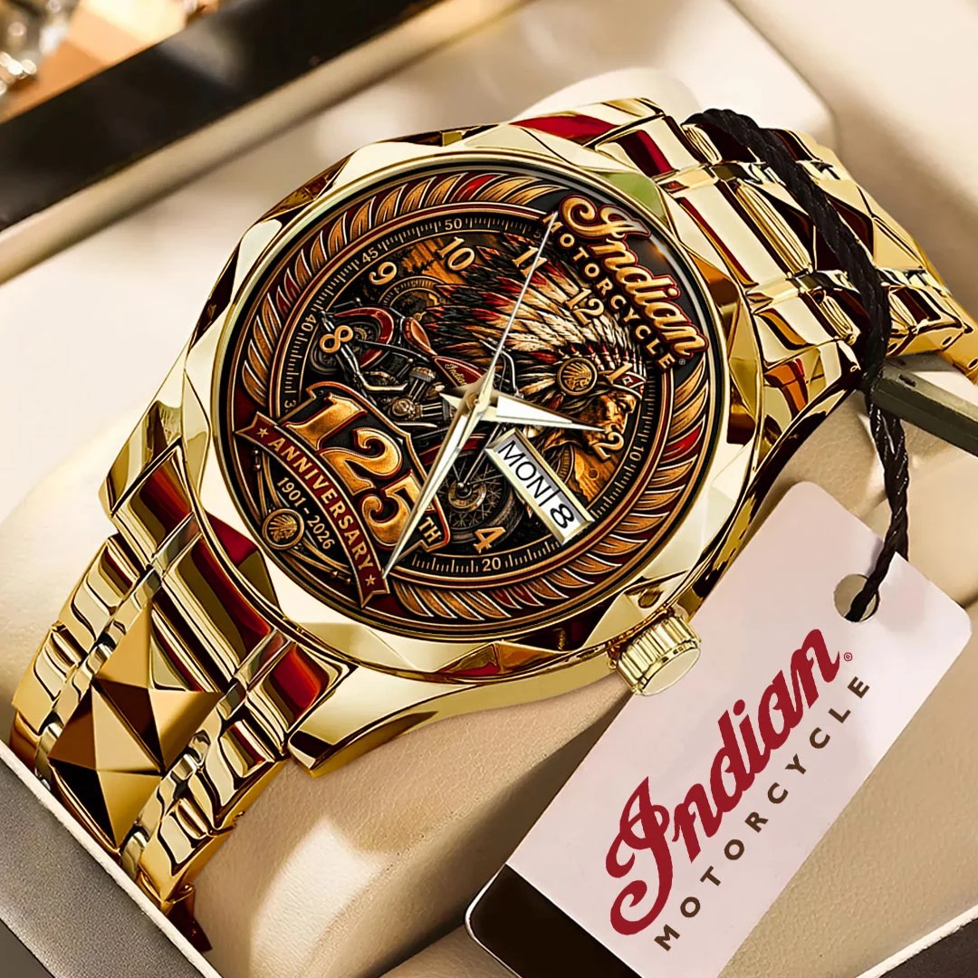 Indian Motorcycle 125th Anniversary Alloy Luxury Quartz Watch – TMTHU9979